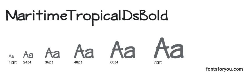 MaritimeTropicalDsBold Font Sizes