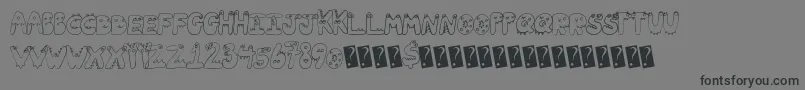 Tinyfriends Font – Black Fonts on Gray Background