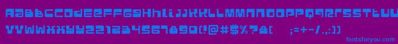 Urban Font – Blue Fonts on Purple Background