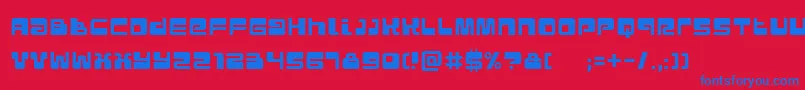 Urban Font – Blue Fonts on Red Background