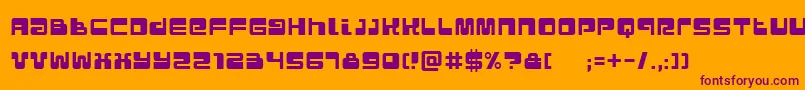 Urban-fontti – violetit fontit oranssilla taustalla