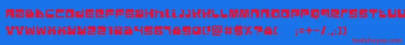Urban Font – Red Fonts on Blue Background