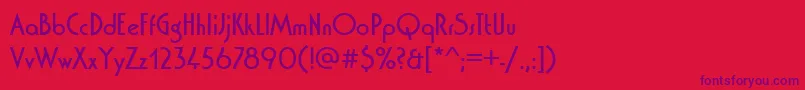 Washingtond Font – Purple Fonts on Red Background