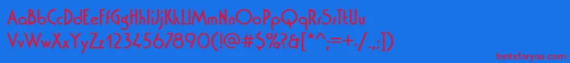 Washingtond Font – Red Fonts on Blue Background