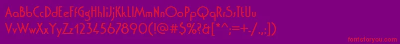 Washingtond Font – Red Fonts on Purple Background