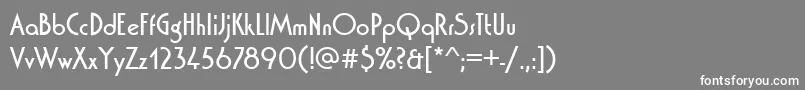 フォントWashingtond – 灰色の背景に白い文字