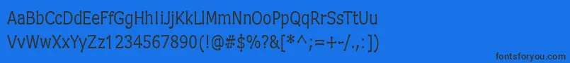 Police DrummonNarrow – polices noires sur fond bleu