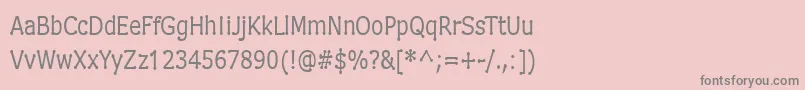 フォントDrummonNarrow – ピンクの背景に灰色の文字
