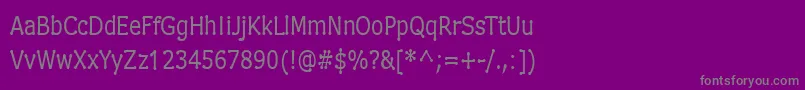 フォントDrummonNarrow – 紫の背景に灰色の文字