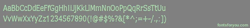 DrummonNarrow Font – Green Fonts on Gray Background