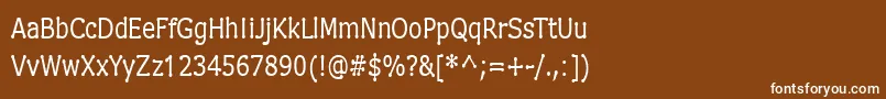 DrummonNarrow Font – White Fonts on Brown Background