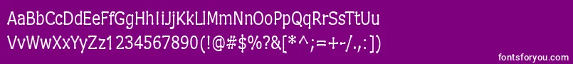 DrummonNarrow Font – White Fonts on Purple Background