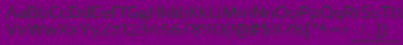 フォントSavileMedium – 紫の背景に黒い文字