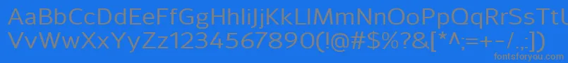 フォントSavileMedium – 青い背景に灰色の文字