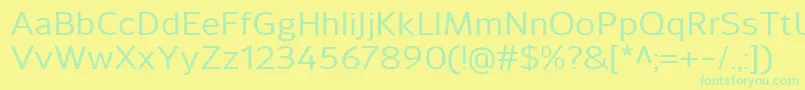 SavileMedium Font – Green Fonts on Yellow Background