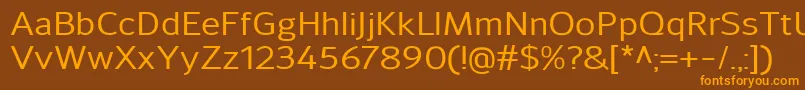 SavileMedium Font – Orange Fonts on Brown Background