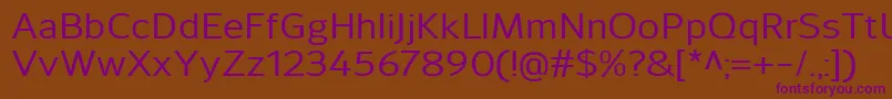 SavileMedium Font – Purple Fonts on Brown Background