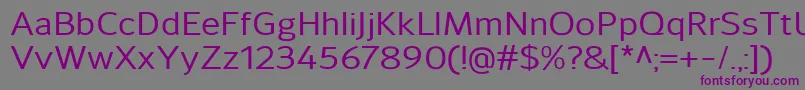 フォントSavileMedium – 紫色のフォント、灰色の背景