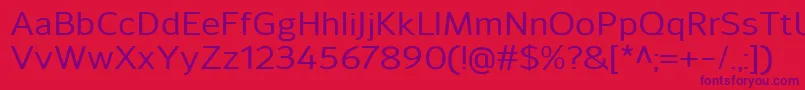 SavileMedium-Schriftart – Violette Schriften auf rotem Hintergrund