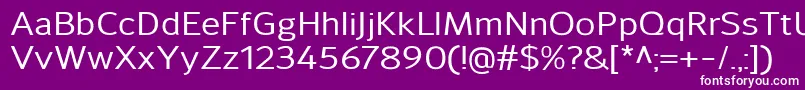 SavileMedium Font – White Fonts on Purple Background
