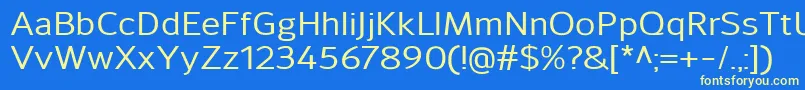 SavileMedium Font – Yellow Fonts on Blue Background