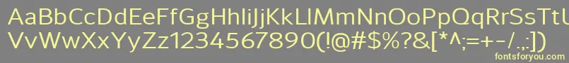 SavileMedium-Schriftart – Gelbe Schriften auf grauem Hintergrund