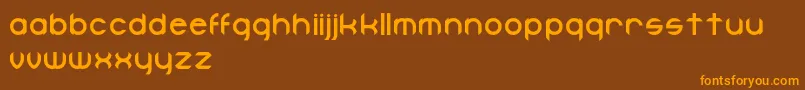 Goozeman Font – Orange Fonts on Brown Background