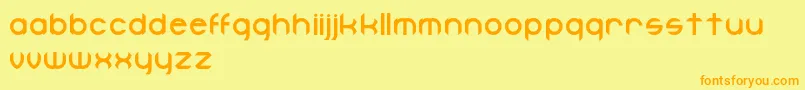 Goozeman Font – Orange Fonts on Yellow Background