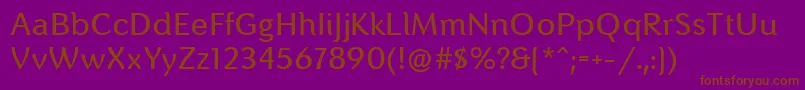 Шрифт Granada – коричневые шрифты на фиолетовом фоне