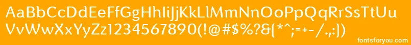 Granada Font – White Fonts on Orange Background