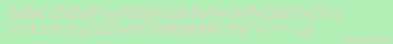 Moderat0 Font – Pink Fonts on Green Background