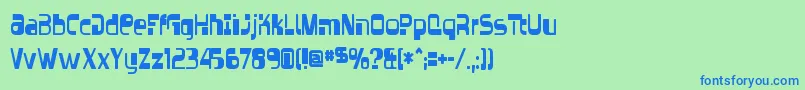 Vectroid Font – Blue Fonts on Green Background