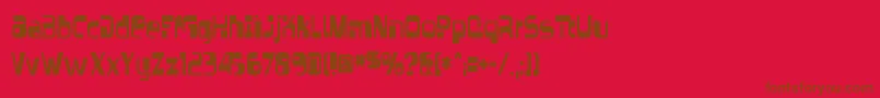 Vectroid-fontti – ruskeat fontit punaisella taustalla