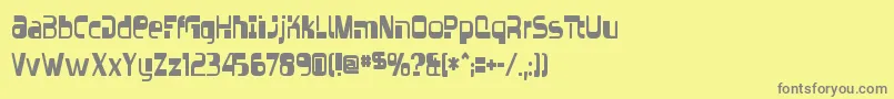 Fonte Vectroid – fontes cinzas em um fundo amarelo
