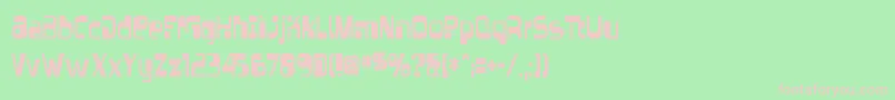 フォントVectroid – 緑の背景にピンクのフォント