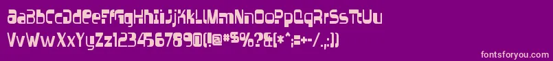 Vectroid-Schriftart – Rosa Schriften auf violettem Hintergrund