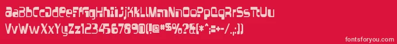 fuente Vectroid – Fuentes Rosadas Sobre Fondo Rojo