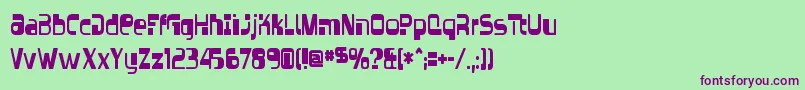 Vectroid Font – Purple Fonts on Green Background