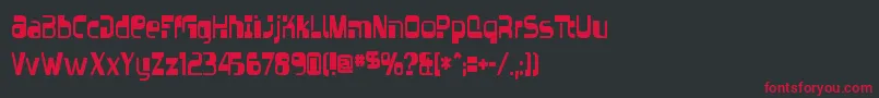 fuente Vectroid – Fuentes Rojas Sobre Fondo Negro