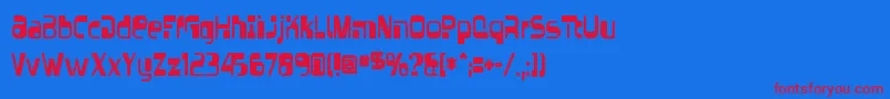 Vectroid-fontti – punaiset fontit sinisellä taustalla