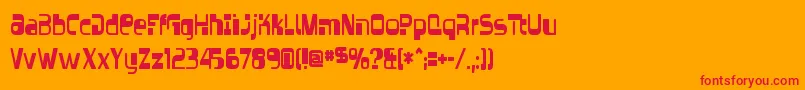 Vectroid Font – Red Fonts on Orange Background