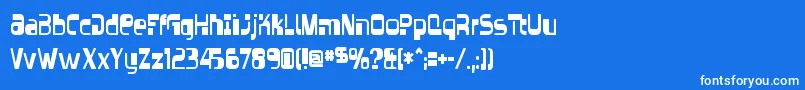 Fonte Vectroid – fontes brancas em um fundo azul