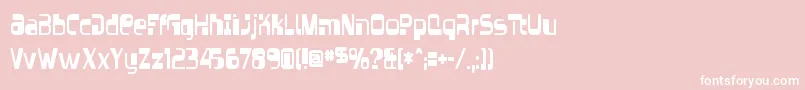 Vectroid-Schriftart – Weiße Schriften auf rosa Hintergrund