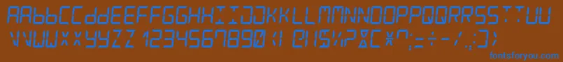 fuente DigitalCounter7Italic – Fuentes Azules Sobre Fondo Marrón