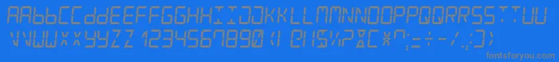 Подробнее о шрифте DigitalCounter7Italic Шрифт DigitalCounter7Italic – серые шрифты на синем фоне