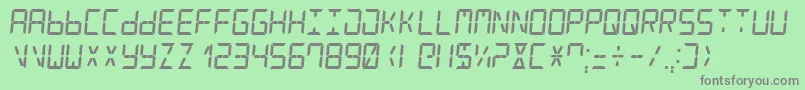 fuente DigitalCounter7Italic – Fuentes Grises Sobre Fondo Verde