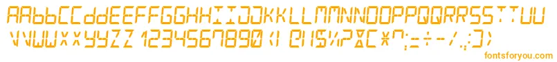 Шрифт DigitalCounter7Italic – оранжевые шрифты