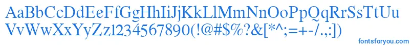 Шрифт Romandeadfno2stdRegular – синие шрифты