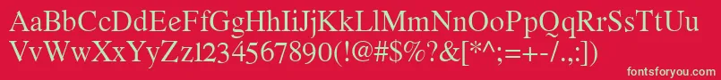 Romandeadfno2stdRegular Font – Green Fonts on Red Background