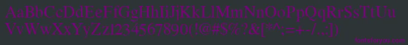 Police Romandeadfno2stdRegular – polices violettes sur fond noir